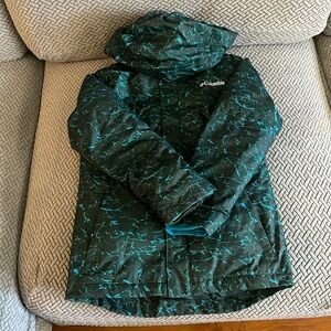 Columbia OMNI-TECH Youth Winter Jackets - Size Medium (Green & Blue)